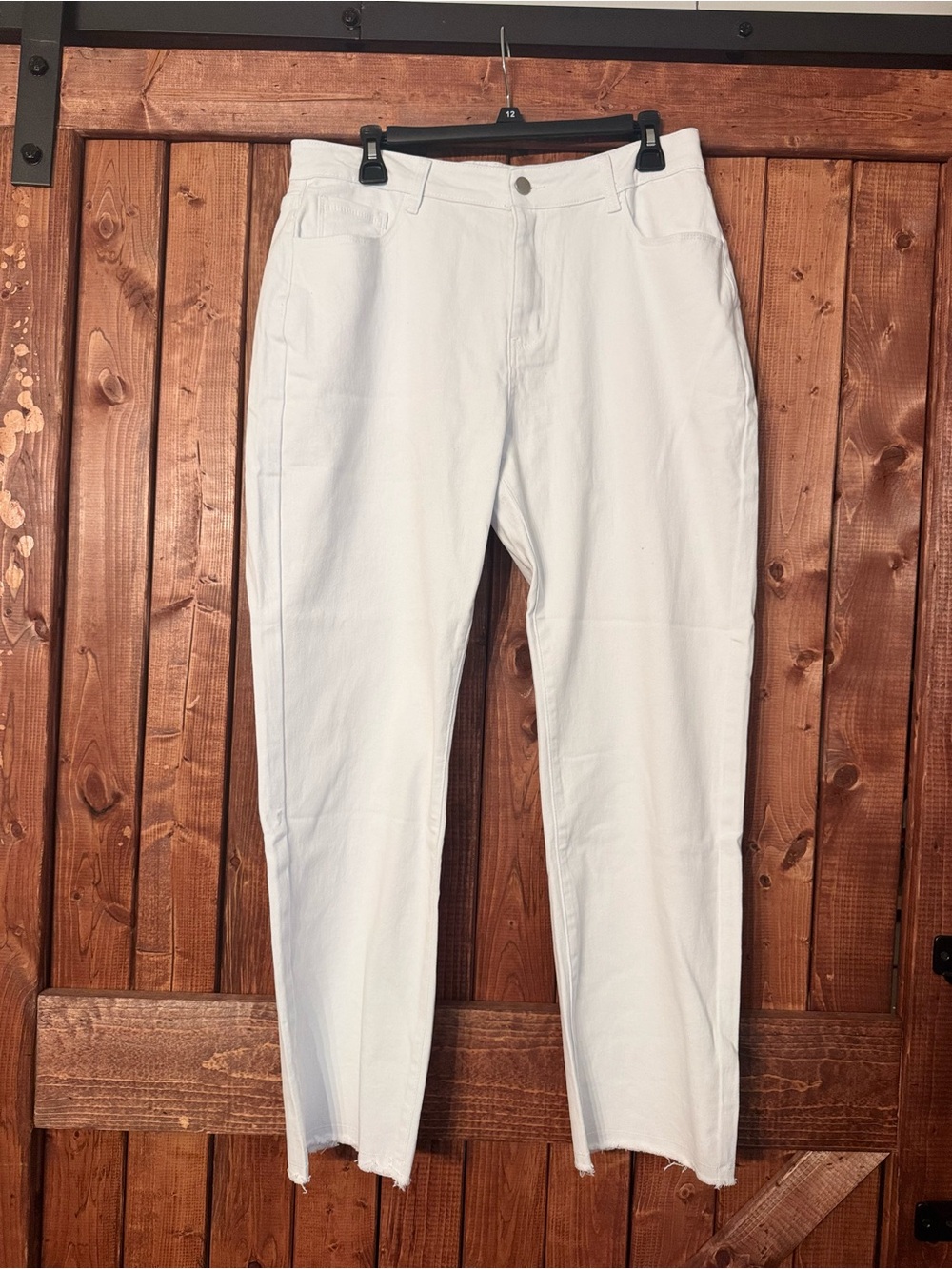 White Women’s High-Rise Straight Jeans